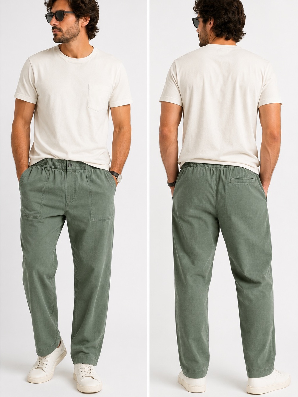 Brooks Brothers Olive Green Drawstring Chinos
